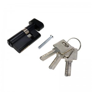 Black Brass Door lock cylinder with 5 computer keys