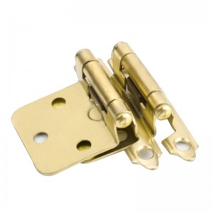 Satin Lacquered Brass Strap Cabinet Hinge