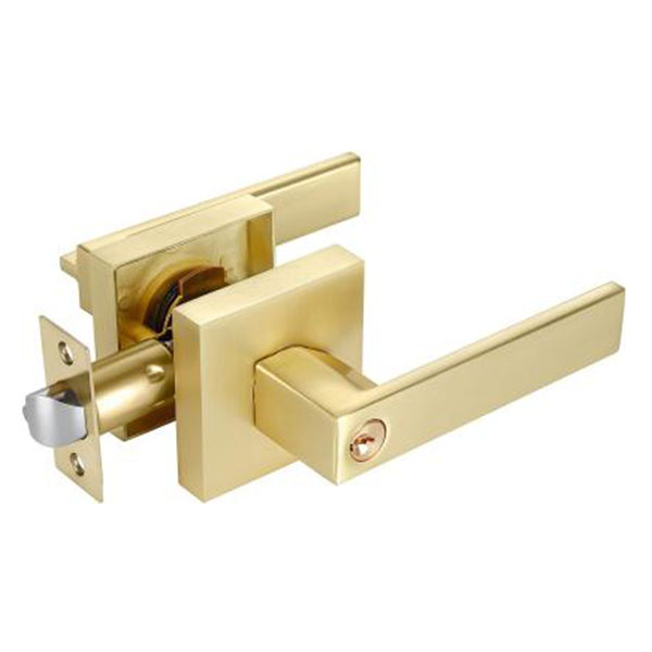 Brass door lockset